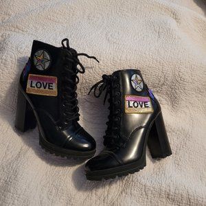 Black boots David Bowie style size US6